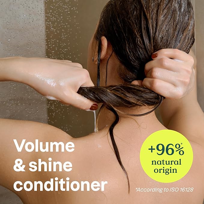 ATTITUDE Volume and Shine Hair Conditioner, For Thin Hair, Naturally Derived Ingredients, Vegan Detangler, Dermatologically Tested, Soy Protein & Cranberries, 8 Fl Oz (Pack of 6)