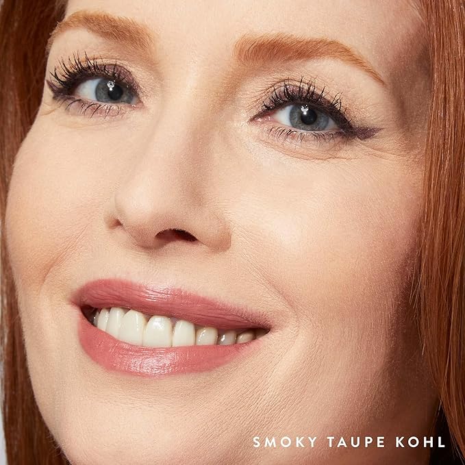 LAURA GELLER NEW YORK Kajal Longwear Kohl Eyeliner Pencil - Smoky Taupe Kohl - Caffeine and Vitamin E - Smooth & Blendable Liner - Built-In Sharpener