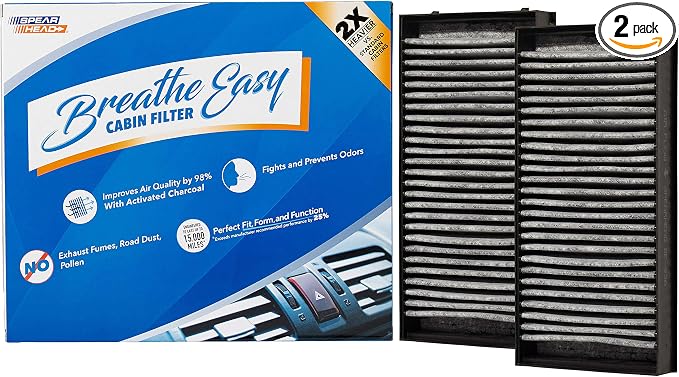 Spearhead Odor Defense Breathe Easy AC & Heater Cabin Filter | Fits 2007-2018 X5 by SPEARHEAD