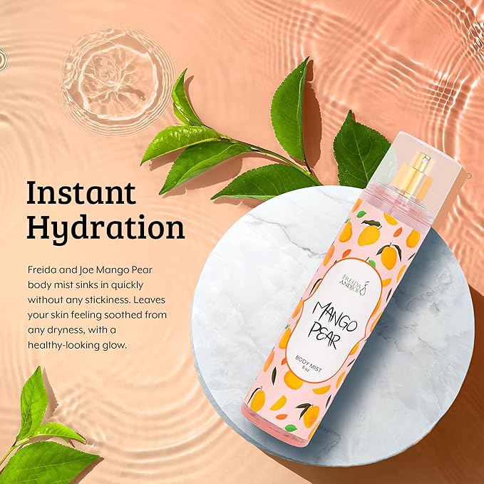 Exquisite Body Spray Mango Pear Scent: Luxury Women's Perfume Fragrance Body Mist Spray - Ideal for Special Occasions - 8 oz Fine Mist Spray Bottle