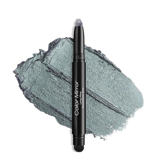 Cream Waterproof Hypoallergenic Eyeshadow Stick, long wear Metallic Glitter Matte Eye Shadow Pencil With Makeup Brush, Eye Brightener, 51 Diamond Metallic