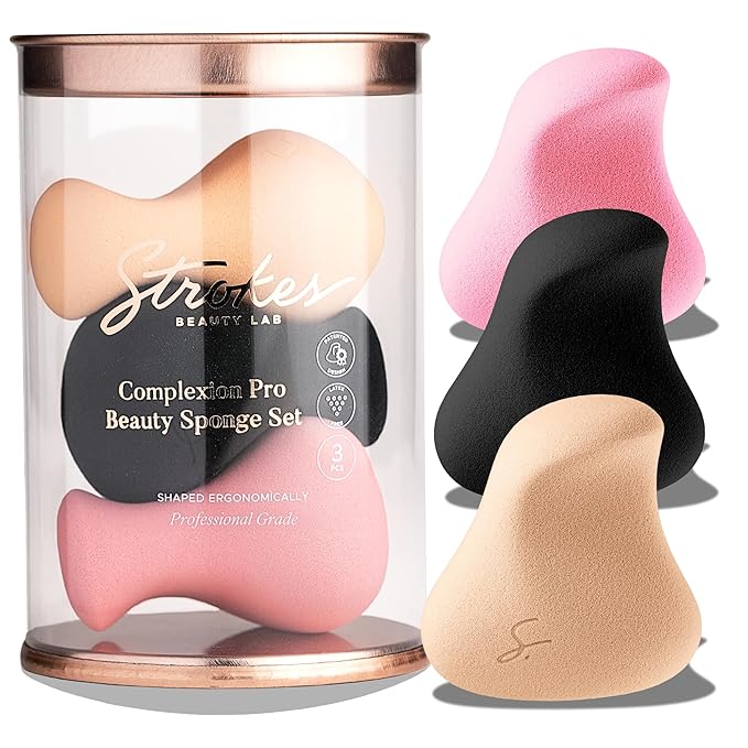 Original Beauty Blender Makeup Sponge Applicator for Powder, Cream & Liquid, Beauty Tools Puff, Streak Free Application, Vegan, Cruelty Free Made in USA, Mix Color Set