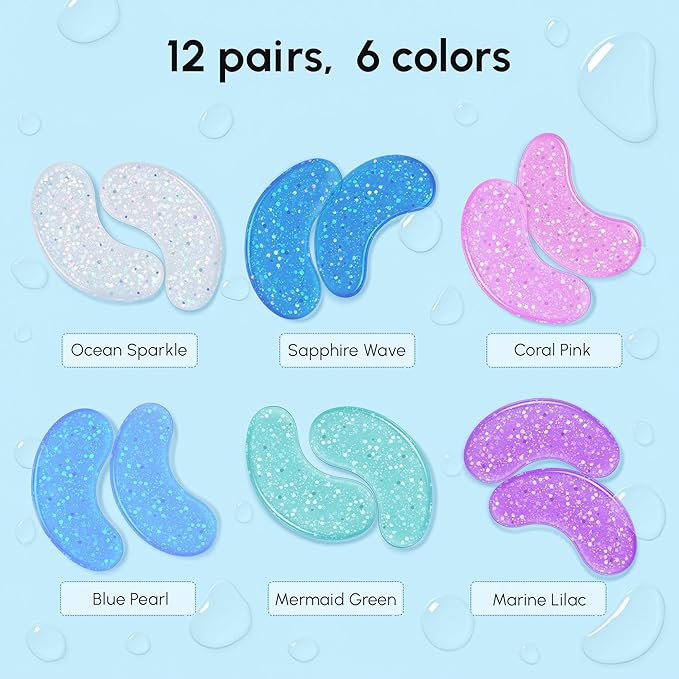 MAREE Eye Gels - Pads Under Eye Patches for Puffy Eyes and Dark Circles with Collagen & Hyaluronic Acid - Anti Wrinkles Under Eye Masks Skincare Treatment for Puffiness & Bags - Parches Para Ojeras