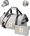 Cute Preppy Gift, Girls Travel Duffle Bag, Kids Initial Overnight Bags with Shoe Compartment, Monogram Weekender Bag with Makeup Pouch, Chenille Birthday Gifts for Teen (Letter D)