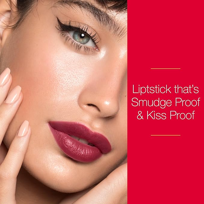 Mirabella - Sealed with a Kiss Smudge Proof Lipstick, Long-Lasting No-Bleed Lip Makeup, Hydrating Lip Color with Vegan Lanolin & Vitamin E, Berried Modern Matte Lipstick