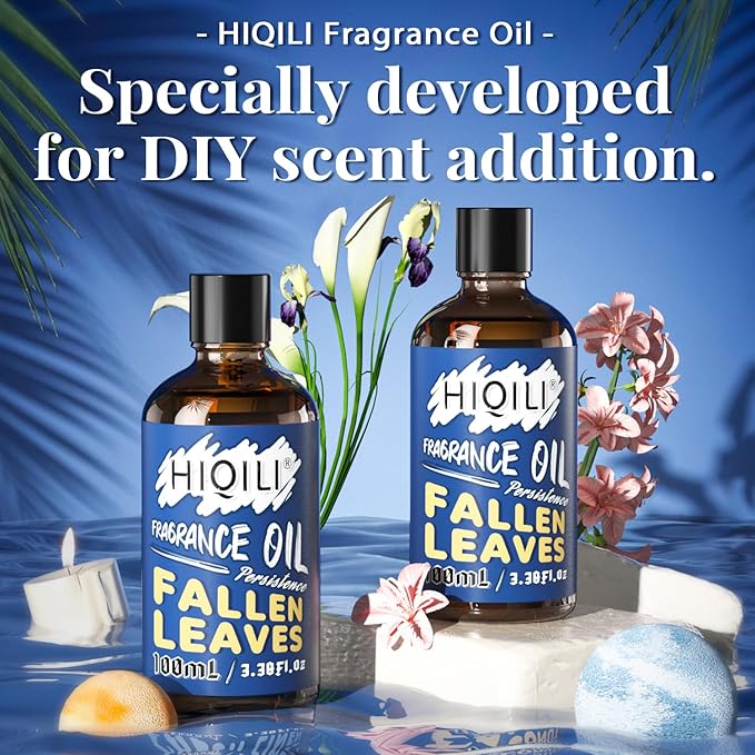 HIQILI Fallen Leaves Fragrance Oil 100ml for Diffuser Car Freshies, Clean Fresh Scent for Candle Making Soap Laundry 3.38 Fl Oz
