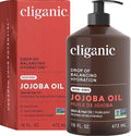 Cliganic Jojoba Oil Non-GMO, Bulk 16oz | 100% Pure for Skin, Hair & Face, Cold Pressed Natural Hexane Free - Hair Relaxer