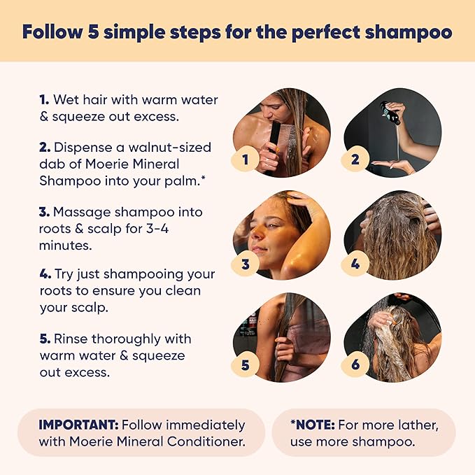 Moerie Mineral Shampoo and Conditioner Plus Hair Growth Spray Set – Ultimate Hair Care Pack – For Longer, Thicker, Fuller Hair - Volumizing Hair Care Products – Paraben & Silicone Free - 3 Products