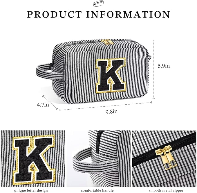 YOOLIFE Graduation Gifts for Women Girls - Graduation Gifts for Her, Graduation Party Favor, Personalized Monogram Initial Makeup Bag for Teen Girl Gifts Trendy Stuff, Girls Makeup Toiletry Bag G