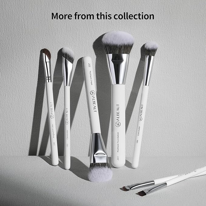 Blush Brush, Angled Contoured for Flawless Face Foundation Liquid Cream Cheek Makeup Multitask 202
