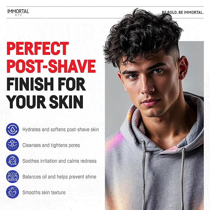 Immortal NYC Stay Blessed 02, After Shave Spray Body/Face Men's Cologne, 17 oz, Exclusive Barbers, Softens Skin, Refreshes, Disinfects and Relieves Face and Skin, Moisturizing Formula After Shaving