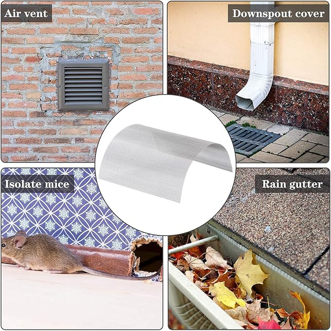 Stainless Steel Woven Wire Mesh, 14 Mesh Rodent Control Cage Net Garden Insect - Image 3