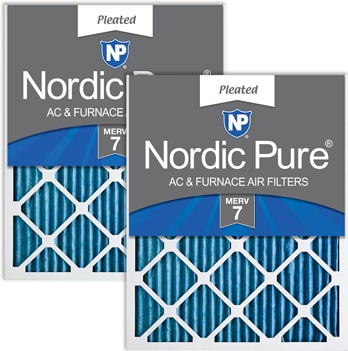 Nordic Pure 14x30x1 Pleated MERV 7 Air Filters 2 Pack by NordicPure