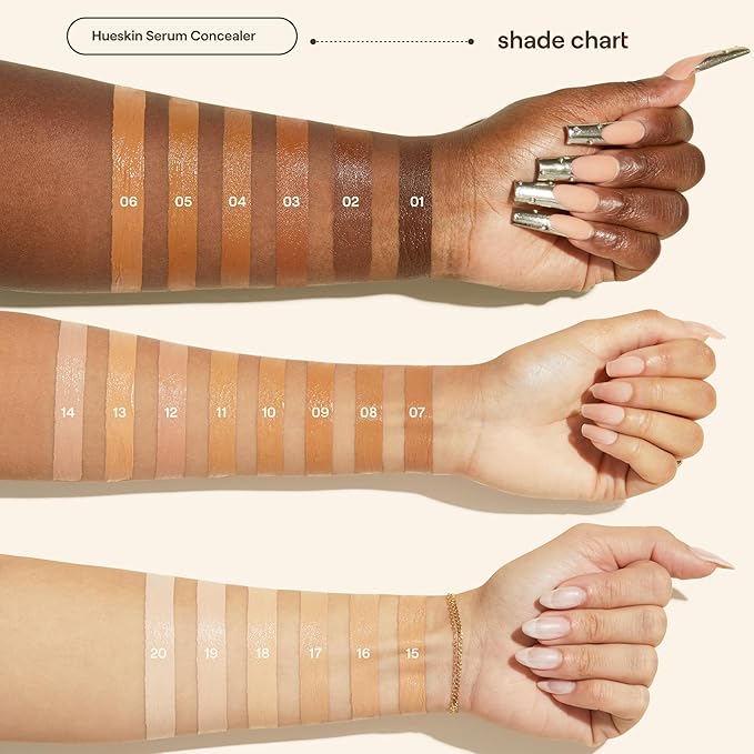 Live Tinted Hueskin Serum Concealer - Medium-to-Full Coverage Concealer with Niacinamide, & Hyaluronic Acid for Dark Circles, Fine Lines & Wrinkles, Buildable Long-Lasting Formula, 0.35 oz Shade 19
