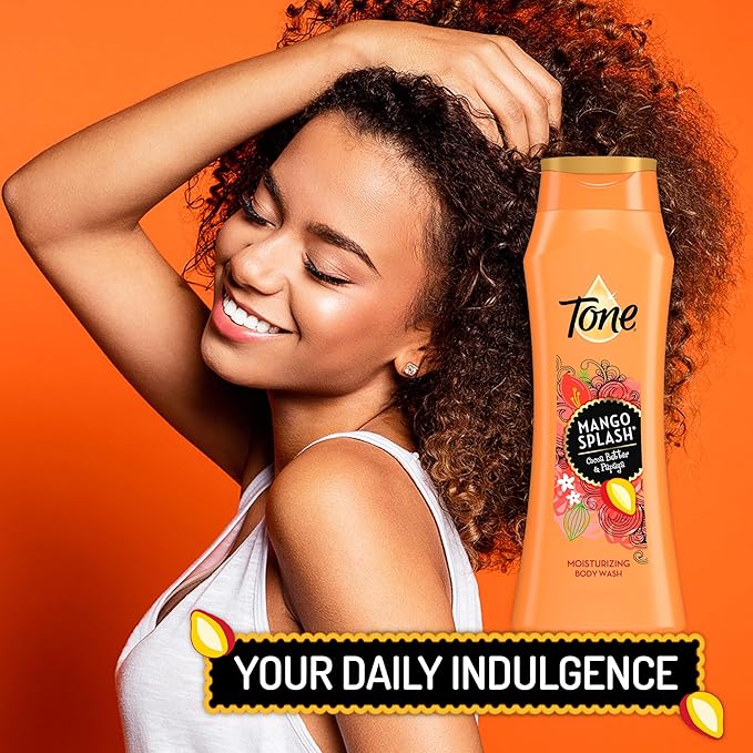 Tone Body Wash, Mango Splash, 16 Ounce (Pack of 6)