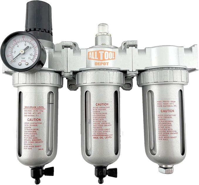 1/2" NPT Mid Flow Filter Regulator Coalescing Desiccant Dryer System by AllToolDepot