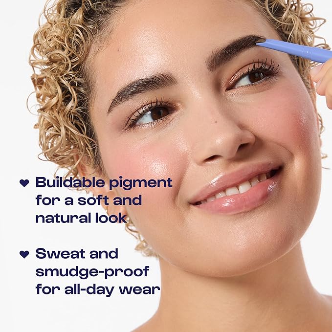 ALLEYOOP Swift Eyebrow All-In-1 Brow Definer with Built-In Sharpener & Spoolie Brush, Water & Smudge Resistant and Eyebrow Pencil for Women, Natural Matte Finish, Vegan, Cruelty-Free (Medium Brown)