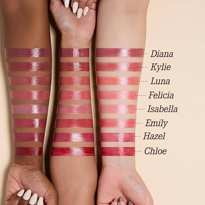 DEARDAHLIA Lip Paradise Sensual Lip Glow (Diana) - Weightless Hydrating Vegan Lipstick with Glossy Finish, Natural Radiant Glow & Shea Butter Nourishment. 0.11 oz