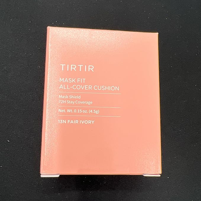 [*Mini Size*] TIRTIR All Cover Pink Cushion | Korean Cushion Foundation, (#13N Fair Ivory, 0.15 Fl Oz)