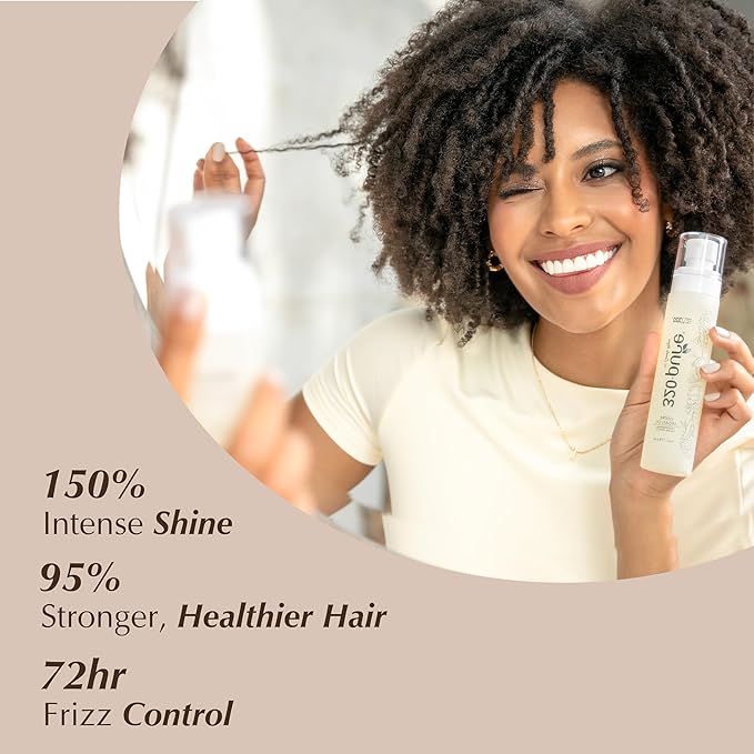 Rev320 320Pure Lustre Argan Oil For Hair 4oz Pump, Aceite de argán para el cabello, Argan Oil Hair Treatment with Pure Argon for Color-Treated, Damaged, Dry, Straight and Curly