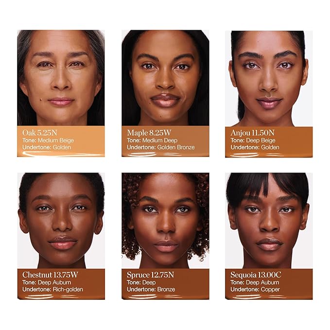 Ogee Complexion Perfecting Liquid Foundation - Lightweight Tinted Moisturizer For Face (Spruce 12.75N - Deep, Bronze Undertones) - with Vitamin C & Jojoba Oil - Certified Organic & Made in USA