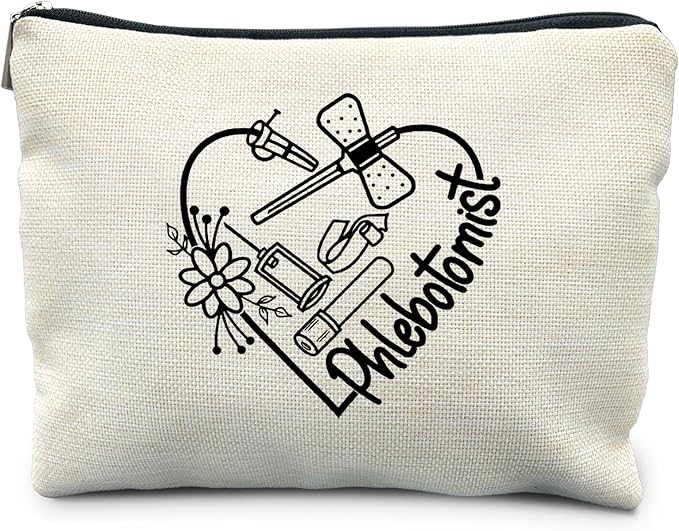 Phlebotomy Gifts for Women, Phlebotomist Nurse Makeup Bag, Phlebotomist gifts Supplies Cosmetic Bags Makeup Pouch