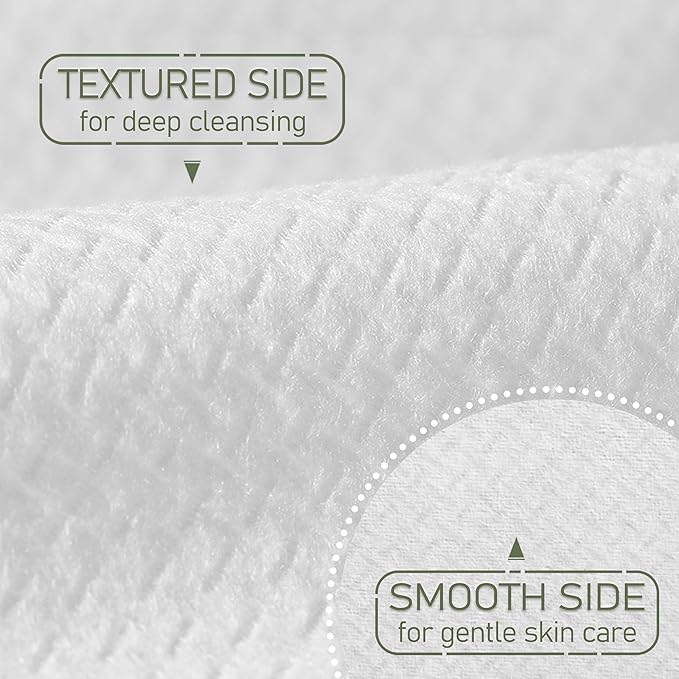 THICKER Dry Wipes 50 Count Disposable Face Towels 10x12" | Ultra Soft for Sensitive Skin & Babies, Travel, Makeup Removal