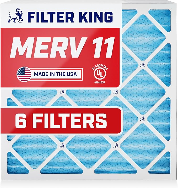 Filter King 17x19x1 Air Filter | 6-PACK | MERV 11 HVAC Pleated A/C Furnace by FilterKing