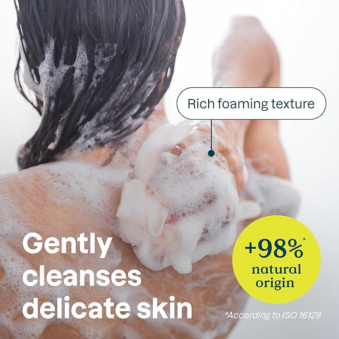 ATTITUDE Body Wash for Sensitive Skin with Oat and Chamomile, EWG Verified, Dermatologically Tested, Vegan, 16 Fl Oz