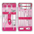 Yougai Manicure Set Professional Nail Clippers Set, 18Pcs Manicure Kit Stainless Steel Nail Kit for Women, Pedicure Set Nail Grooming Kit with Travel Case