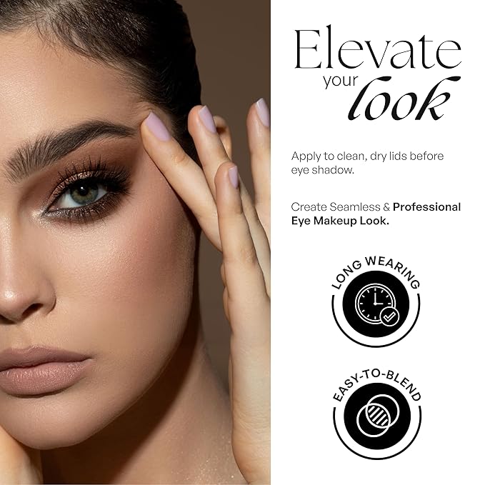 Sorme Cosmetics PRO Eyeshadow, All In One Eye Primer for Smooth and Crease-Resistant Eye Makeup, Waterproof and Long Lasting, Nude Translucent Shade, More Vibrant Makeup Color