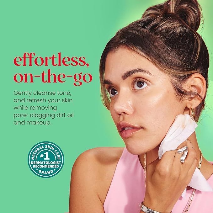 Burt's Bees Stocking Stuffers, Cucumber & Mint Face Wipes, for All Skin Types, Refreshing Makeup Remover & Facial Cleansing Towelettes, Skin Care Christmas Gifts, 30 Ct. (3-Pack)