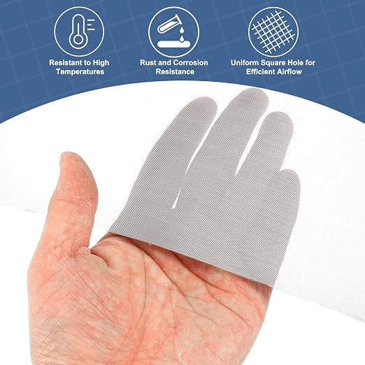uxcell 80 Mesh 118" x 10" Woven Wire Mesh, 316 Stainless Steel Air Vent Filter - Image 5