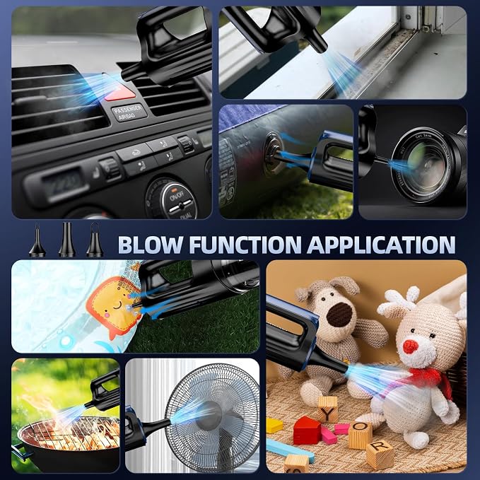 Car Vacuum Portable Cordless, 18000Pa 2 in 1 Vacuum Cleaner&Air Duster - Image 5