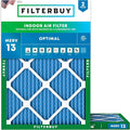 Filterbuy 17.5x21x1 Air Filter MERV 13 Optimal Smoke & Allergy Defense by Filterbuy