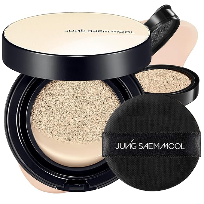JUNG SAEM MOOL [ SPF ] Essential Skin Nuder Cushion (17 Fair Light) | Refill Included (0.98 Fl Oz) | SPF50 Broad Spectrum | Natural Finish | Makeup Artist Brand