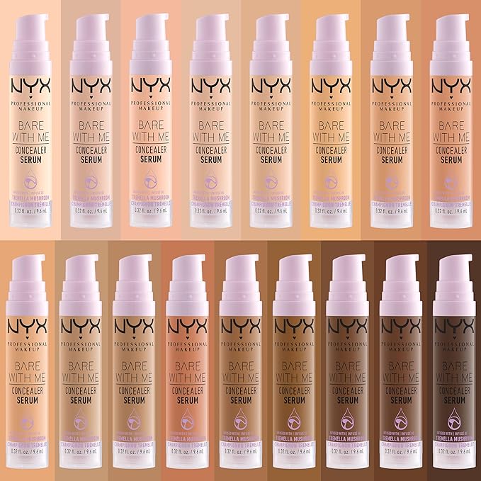 NYX PROFESSIONAL MAKEUP Bare With Me Concealer Serum, Concealer Makeup For Up To 24Hr Hydration - Golden