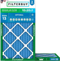 Filterbuy 10x20x1 Air Filter MERV 13 Optimal Smoke & Allergy Defense, by Filterbuy