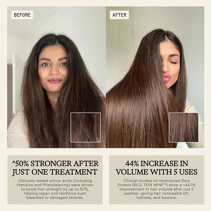 Remilia Hair Mask for Damaged Hair - Rice Protein Treatment - Deep Conditioning Mask, Volumizing & Repairing, Vegan, Made in USA 6.7 fl oz
