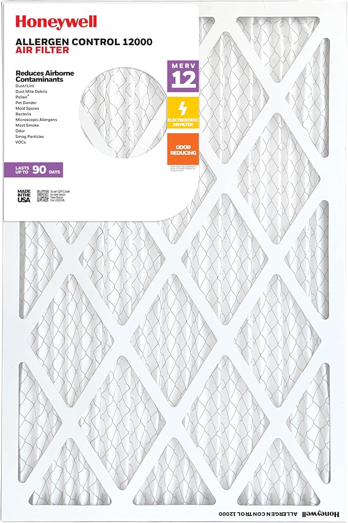 Honeywell 20x20x1 MERV 12 Electrostatic Pleated HVAC AC Furnace Air Filter | - Image 5