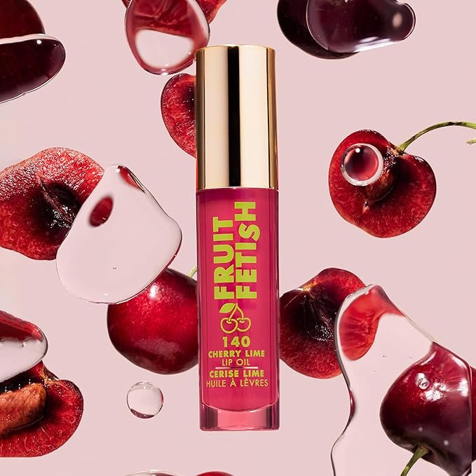 Milani Fruit Fetish Lip Oil with Vitamin E for Instant Hydration, Fruit Extract Infused Lip Treatment and Moisturizing Lip Gloss - Cherry Lime