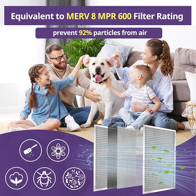 14x14x1 Furnace Filter-MERV8, Washable & Reusable Electrostatic Air Filter - Image 3
