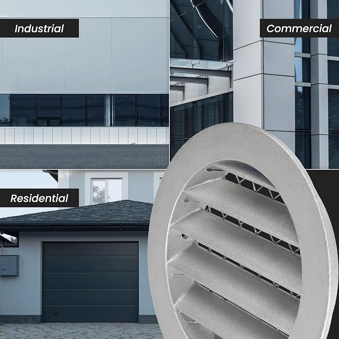 Repa Market 12.4" Inch Aluminum Gray Soffit Air Vent Cover - Image 5