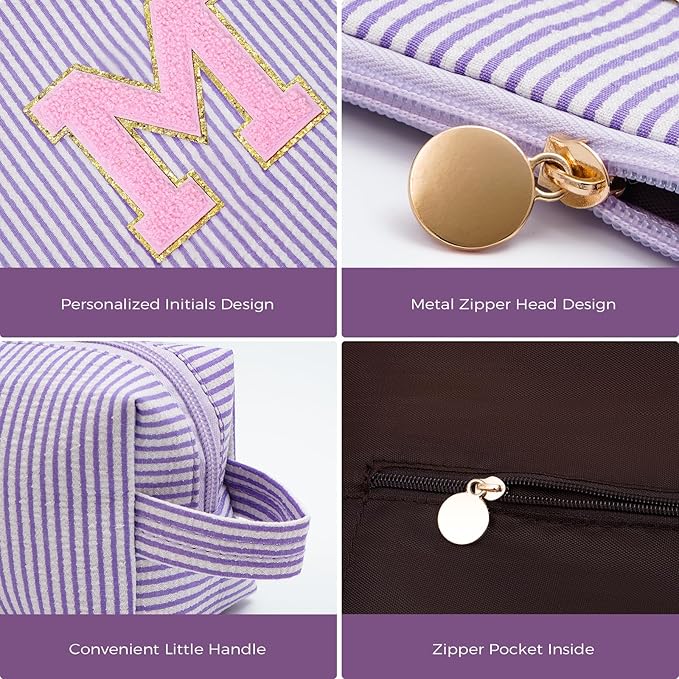 Mothers Day Gifts for Mom,Mum Gifts from Daughter,Birthday Gifts for Wife Sister Her,Mother in Law Gift,Mama Gifts Idea,Makeup Bag Set Cosmetic Bag - Lavender,M