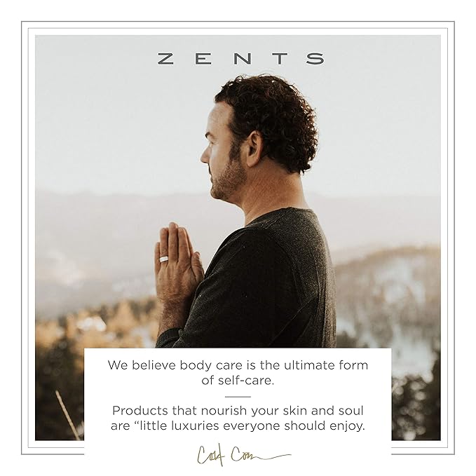 Zents Triple-Milled Luxe Bar Soap (Mandarin Fragrance) | Moisturizing Soap with Organic Shea Butter | Gentle Hand & Body Wash | Nourishes & Softens Skin | 5.7 oz