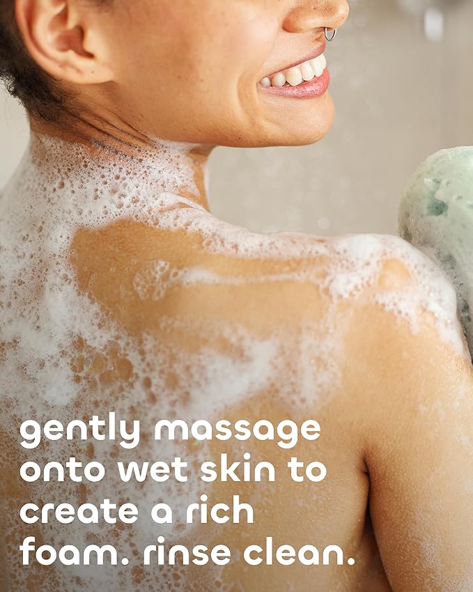 Seaweed Bath Co. Calm Body Wash - Vetiver Geranium - Hydrating Foaming Cleanser with Soothing Oat Milk & Chamomile - Vegan, Paraben and Sulfate Free Shower Gel - 12 oz