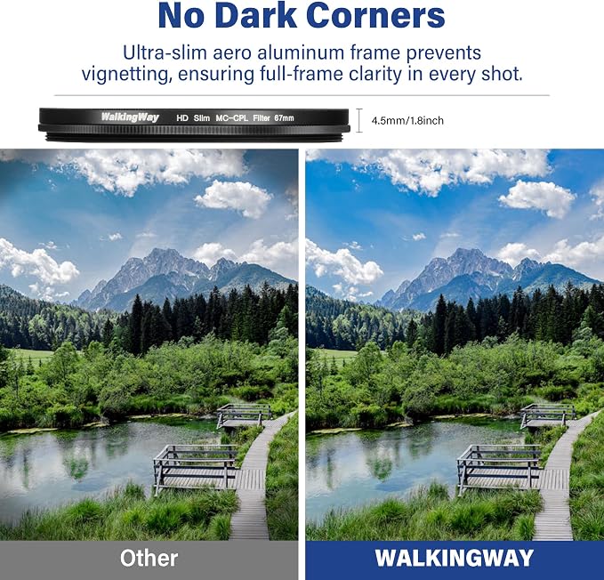 Walking Way 72mm Circular Polarizing Filter Ultra-Slim MC CPL Filter Optical - Image 2