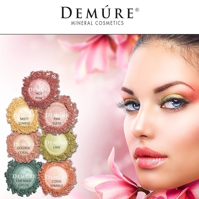 Demure Mineral Make Up (Emerald Green) Eye Shadow, Shimmer Eyeshadow, Loose Powder, Glitter Eyeshadow, Eye Makeup, Professional Makeup