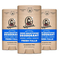 Dr. Squatch Natural Deodorant for Men - Odor-Squatching Aluminum Free - Fresh Falls (2.65 oz, 3-Pack)