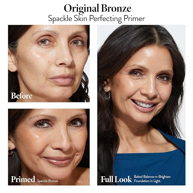LAURA GELLER NEW YORK Spackle Primer - Bronze - Super-Size 2 Fl Oz - Hyaluronic Acid Makeup Primer for Mature Skin